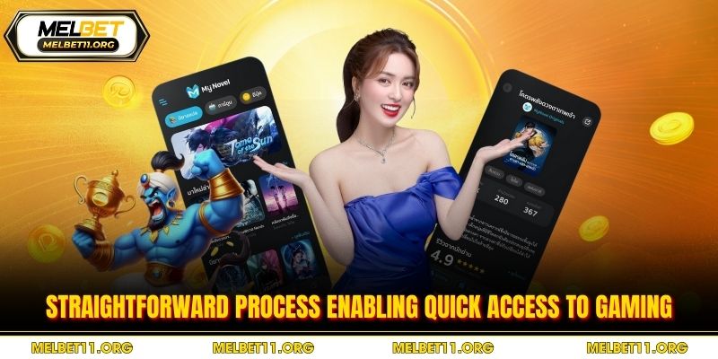 Straightforward process enabling quick access to gaming