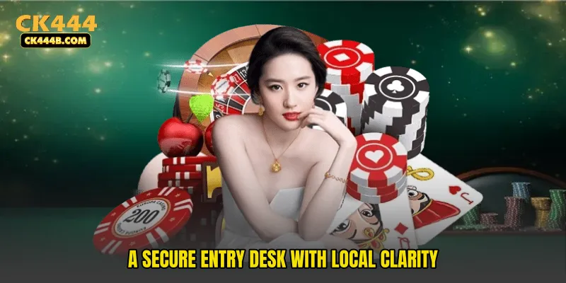 A secure entry desk with local clarity